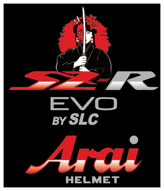 Stickers ARAI SZR EVO Deco geisha samouraï (avant/arrière)