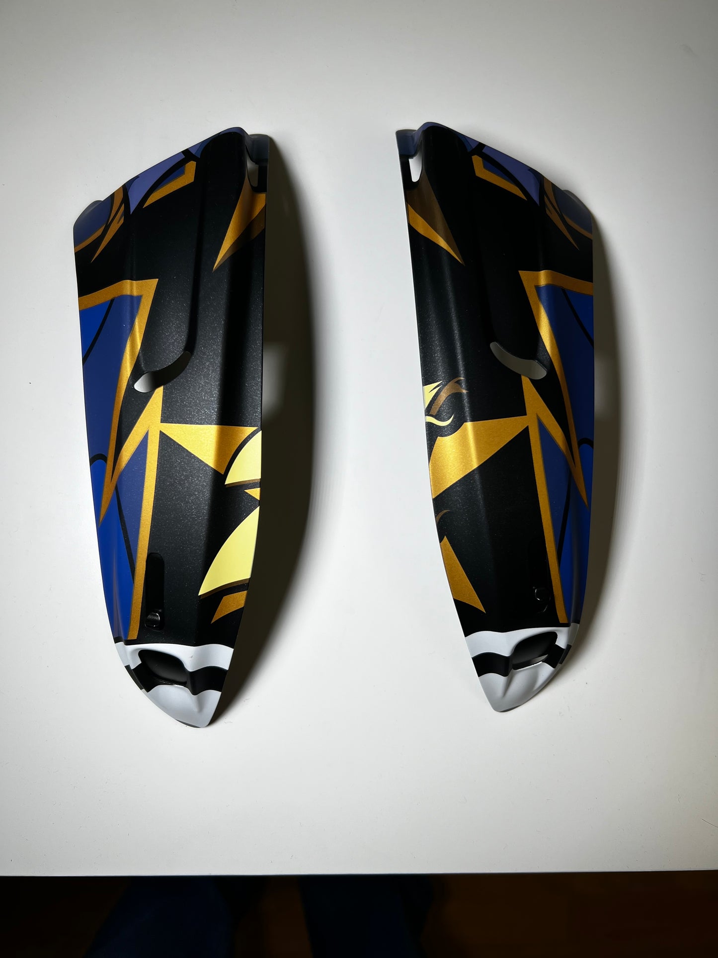 Paires de spoiler Arai szr vas & ram x déco noir, or et bleu