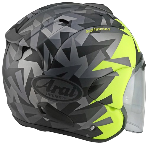 Casque ARAI SZ-R EVO Mimesis jaune arrière