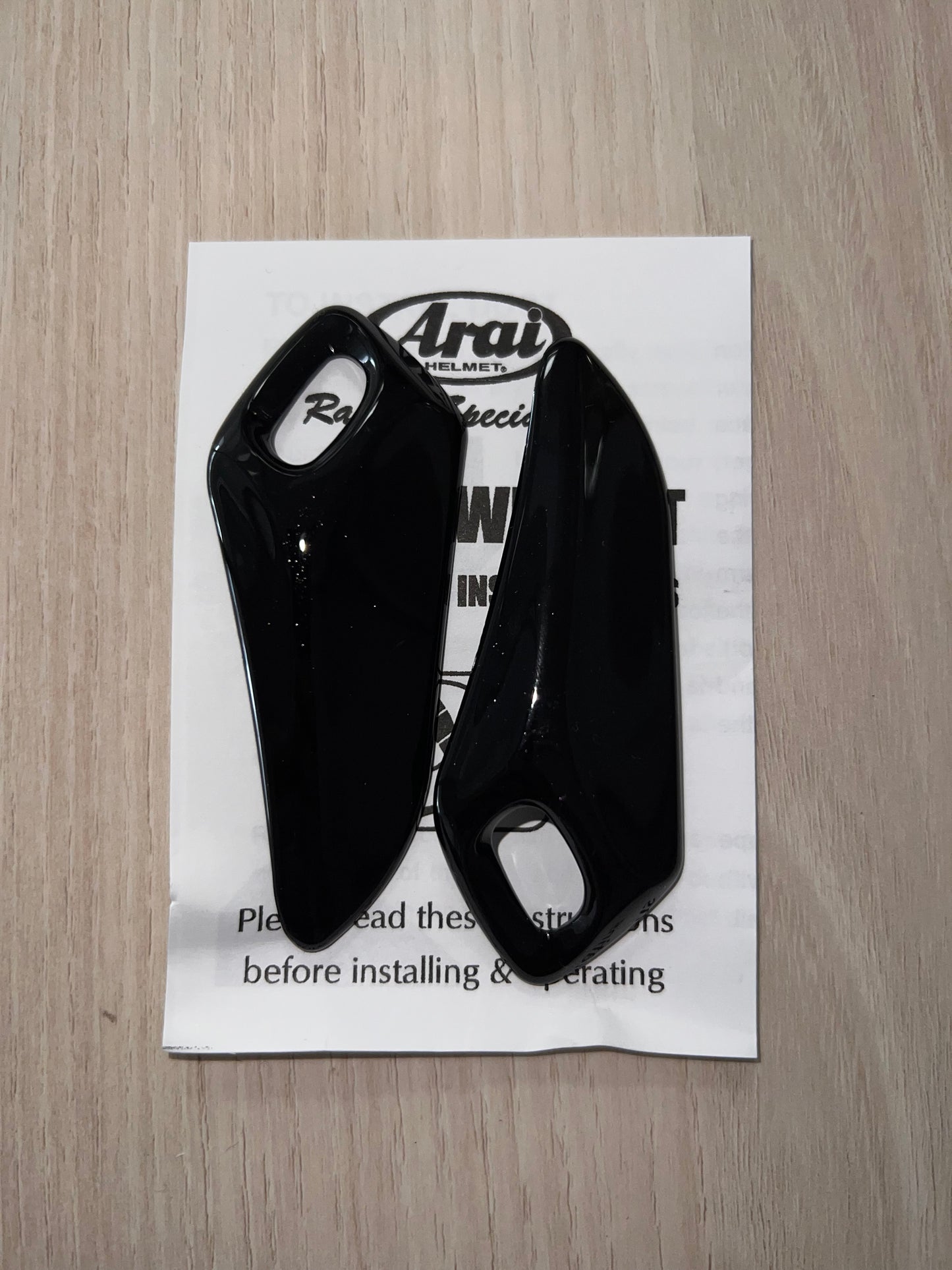 Side Cowl Vent-6 aération latéral Arai szr vas noir brillant
