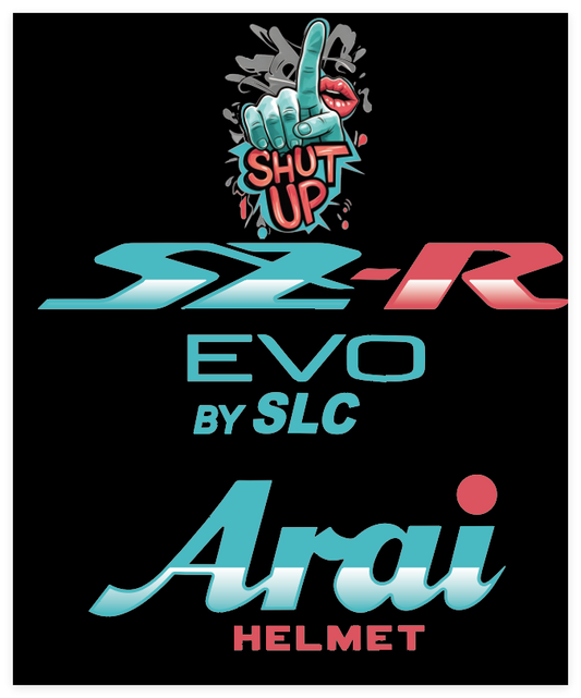 Stickers ARAI SZR EVO Deco shut up (avant/arrière)