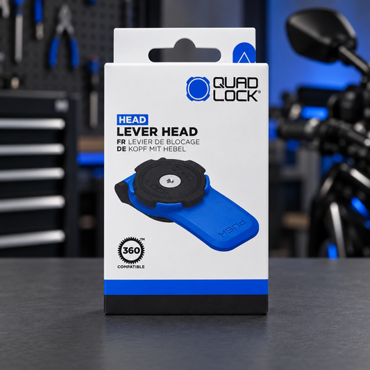 Quad Lock 360 Lever Head – Tête de fixation avec levier bleu