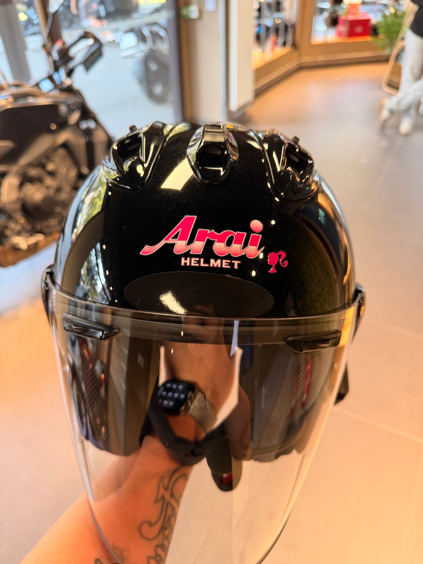 Stickers ARAI SZR EVO Deco BARBIE (avant/arrière)