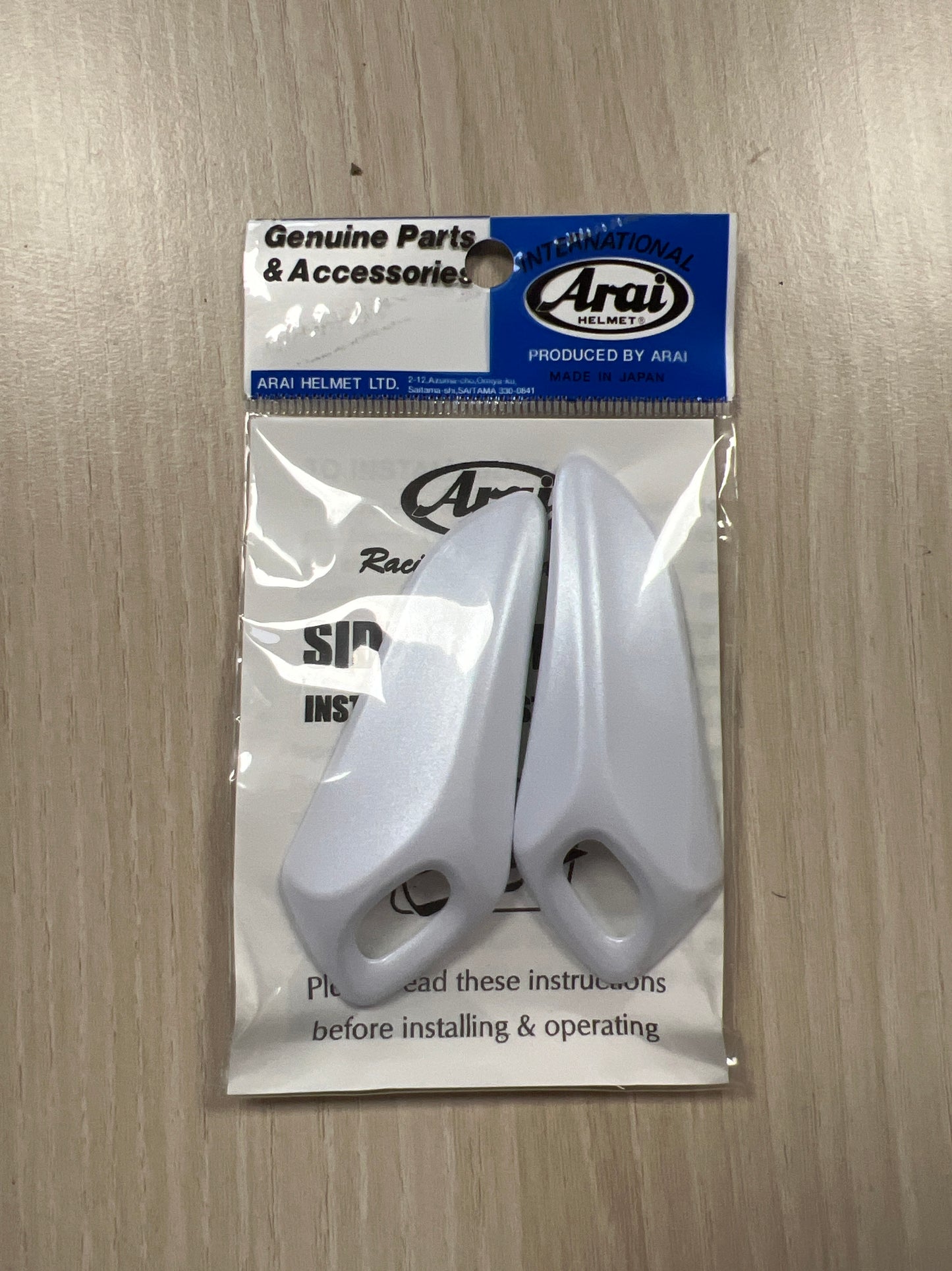 Side Cowl Vent-6 aération latéral Arai szr vas blanc brillant