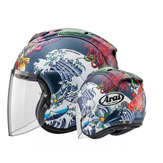Casque Arai SZ-R EVO Oriental bleu mat