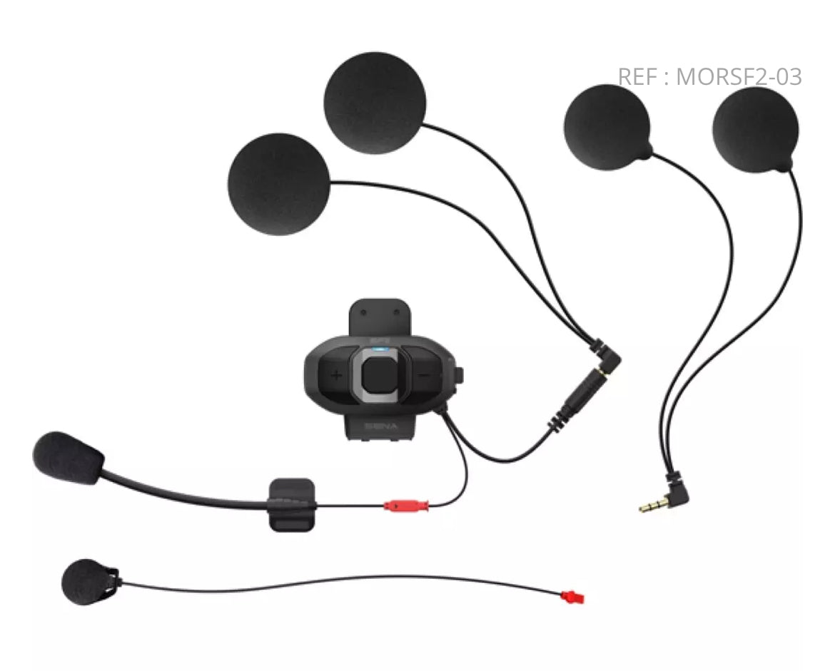 vue de tous les composants KIT BLUETOOTH SENA SOLO SF2-03 HD
