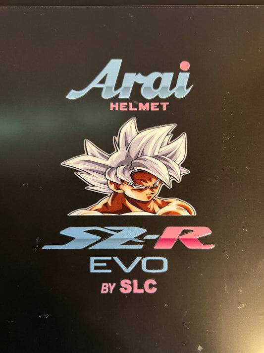Stickers ARAI SZR EVO GOKU ULTRA INSTINCT(avant/arrière)