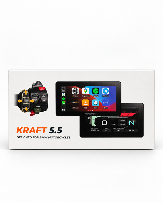 KRAFT 5.5 – Écran GPS CarPlay & Android Auto 5,5" pour BMW Motorrad