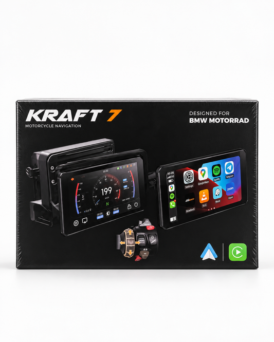 KRAFT 7 – Grand Écran GPS CarPlay & Android Auto 7" pour BMW Motorrad