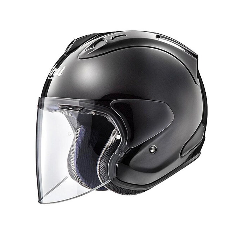 Casque jet Arai SZ-R VAS Diamond Black avec finition élégante avant