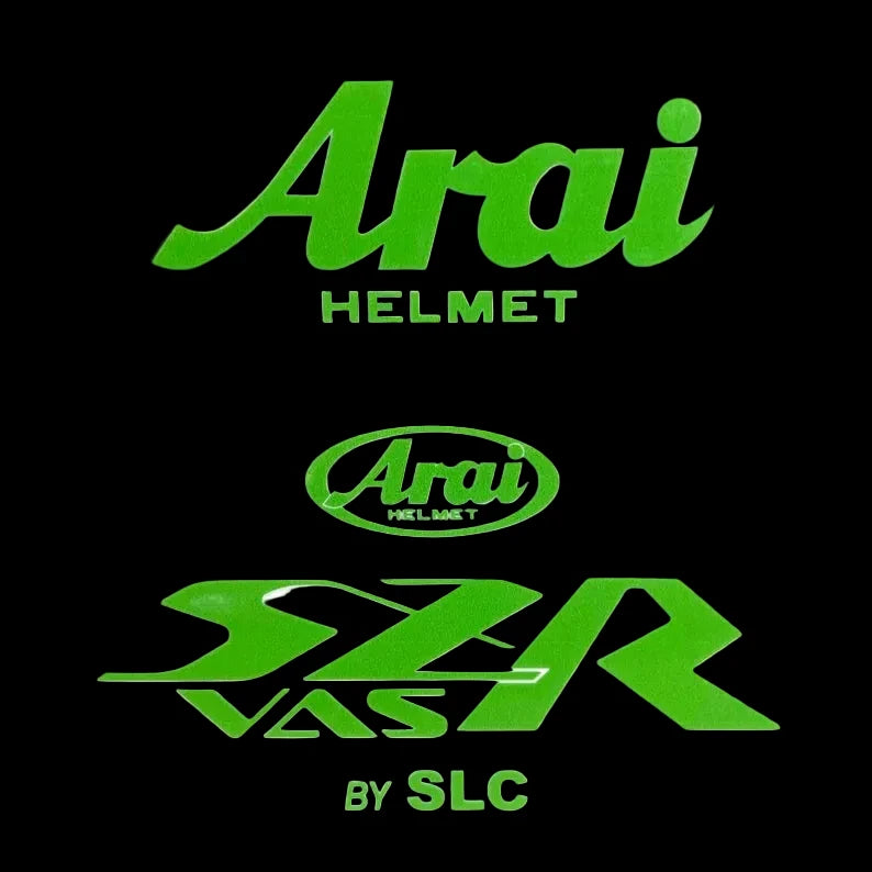 Stickers ARAI SZR VAS Vert (avant/arrière)