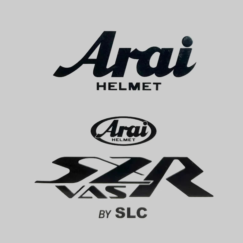 Stickers ARAI SZR VAS Noir (avant/arrière)