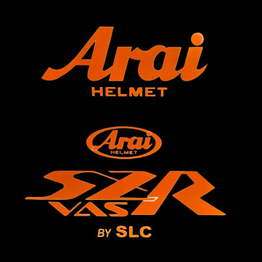 Stickers ARAI SZR VAS Orange (avant/arrière)