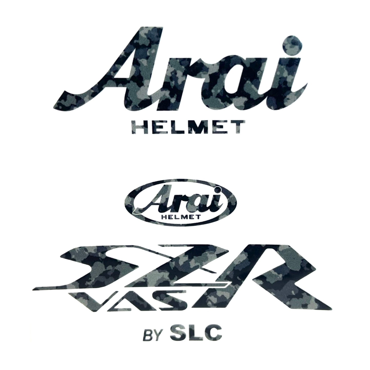 Stickers ARAI SZR VAS couleur triple black (avant/arrière)