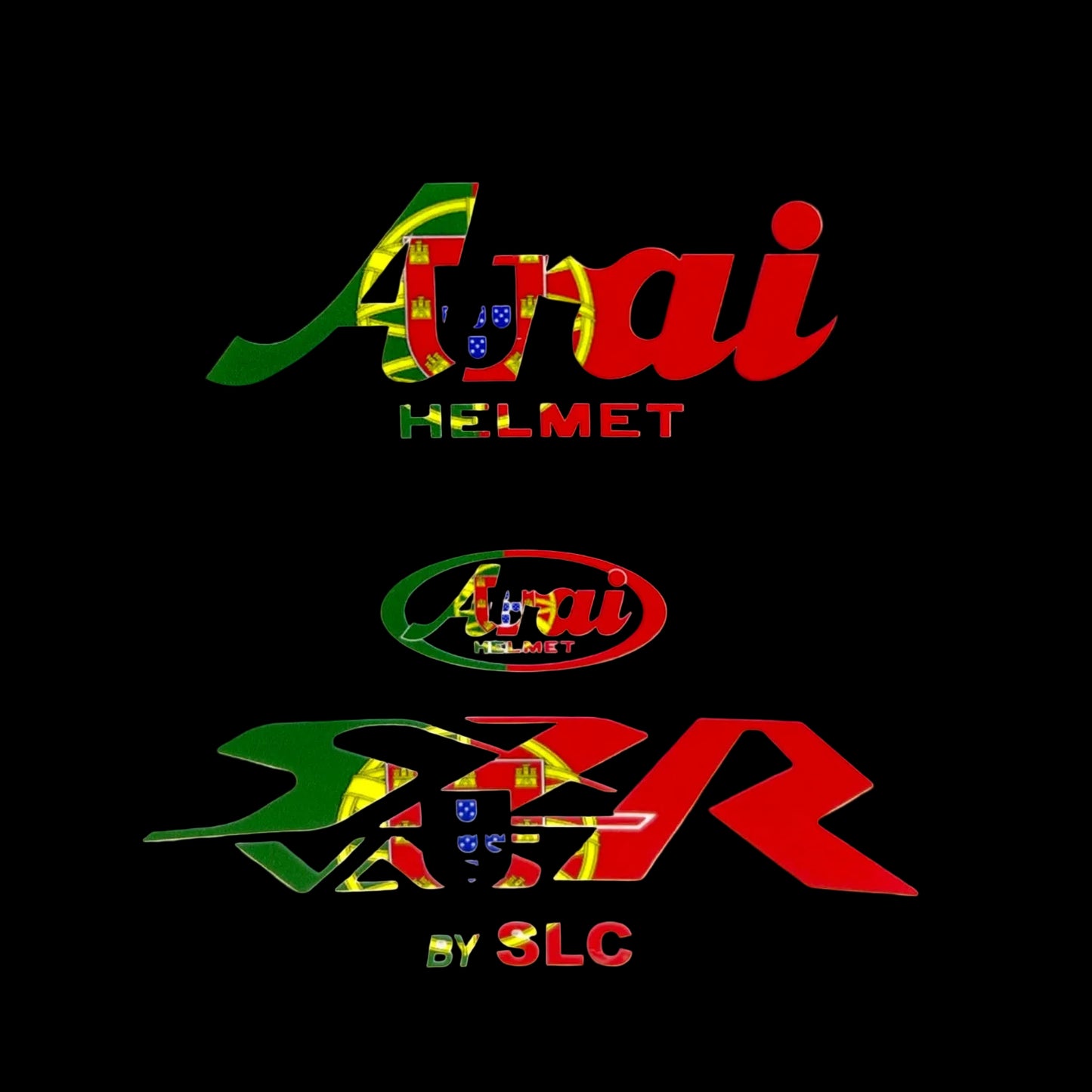 Stickers ARAI SZR VAS Flag Portugal (avant/arrière)