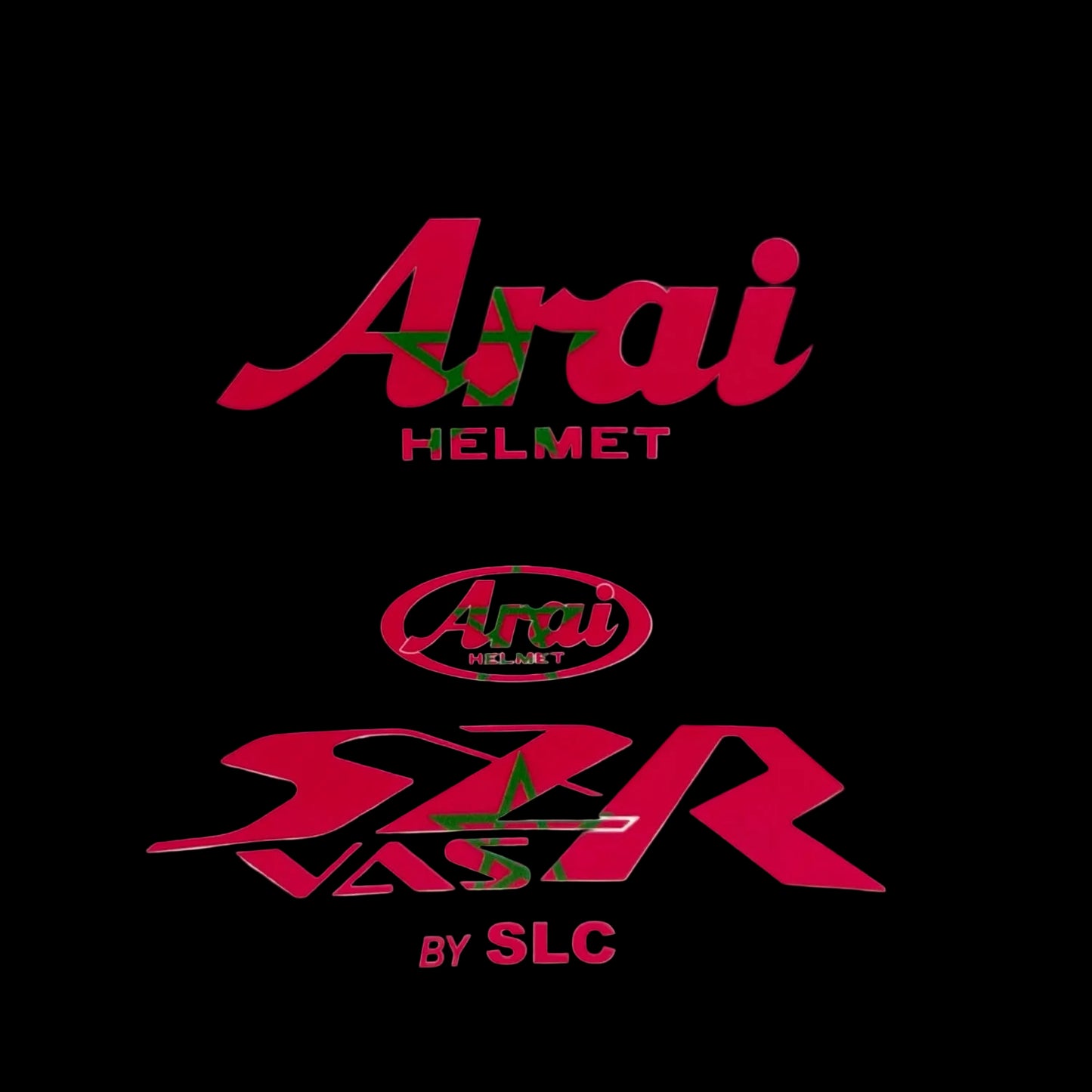 Stickers ARAI SZR VAS Flag Maroc (avant/arrière)
