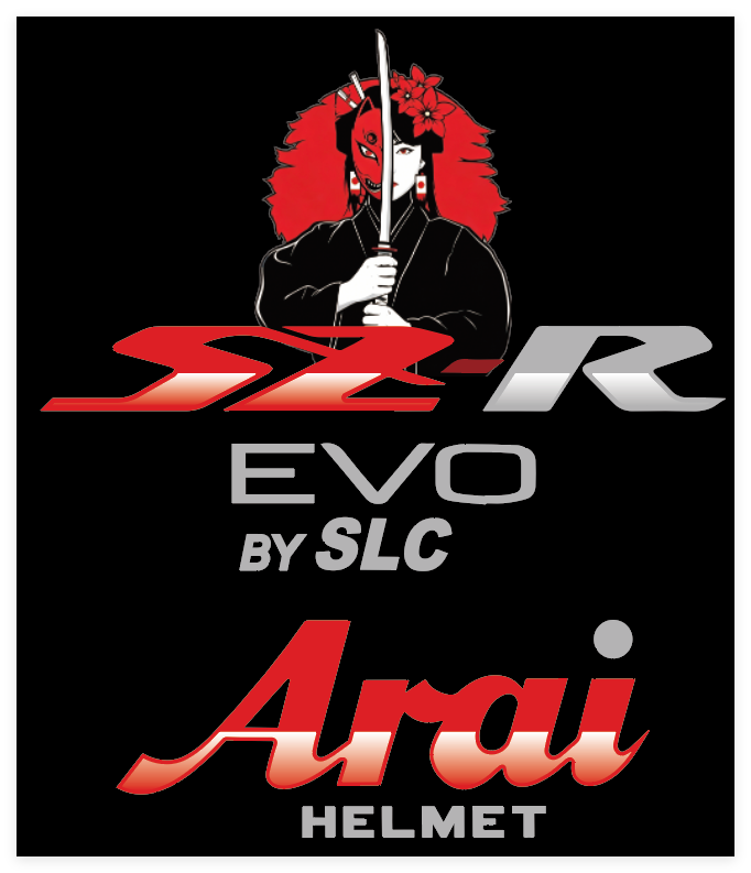 Stickers ARAI SZR EVO Deco geisha samouraï (avant/arrière)