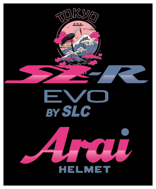 Stickers ARAI SZR EVO Deco Tokyo (avant/arrière)