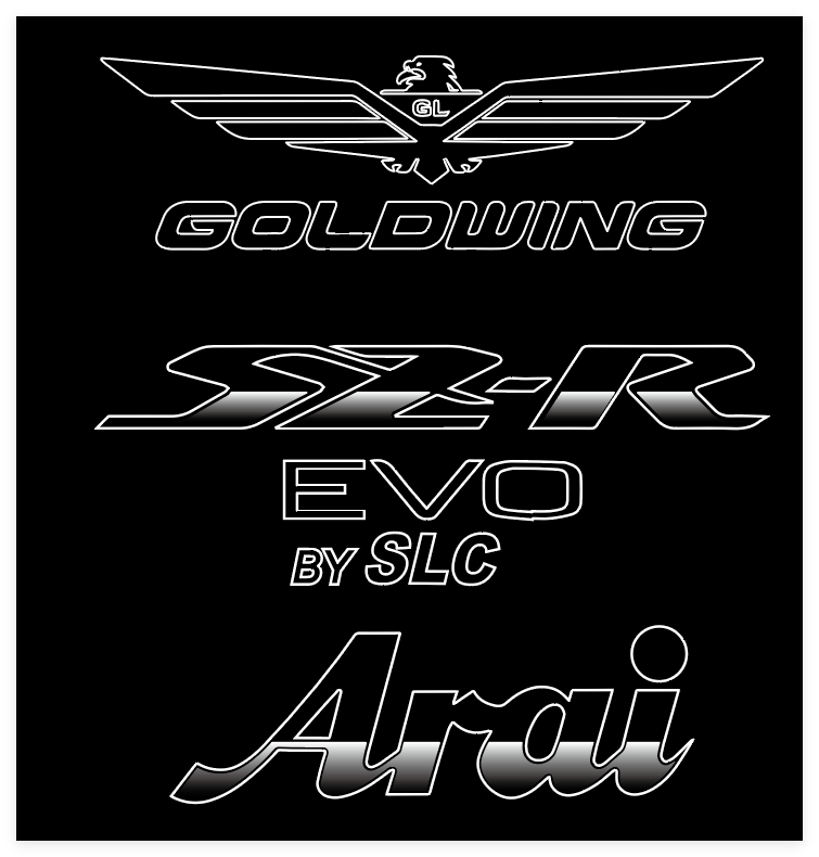 Stickers ARAI SZR EVO Deco goldwing (avant/arrière