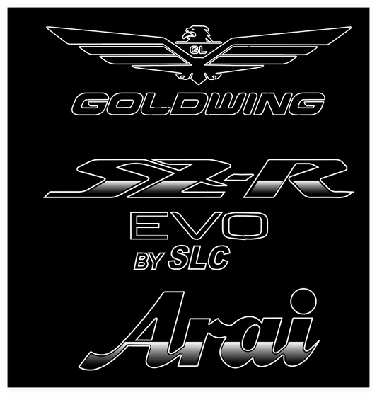 Stickers ARAI SZR EVO Deco goldwing (avant/arrière