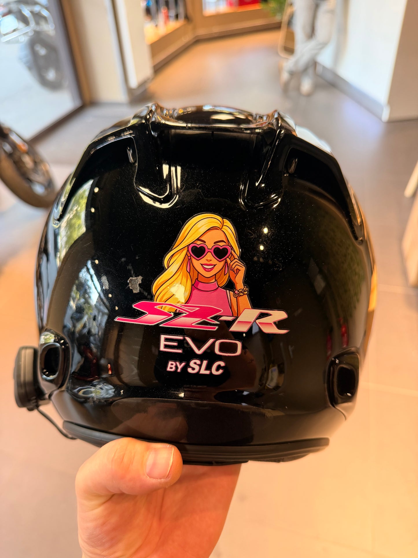 Stickers ARAI SZR EVO Deco BARBIE  (avant/arrière)