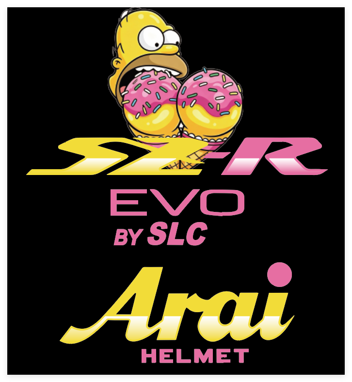 Stickers ARAI SZR EVO Deco HOMER  (avant/arrière) (Copie)