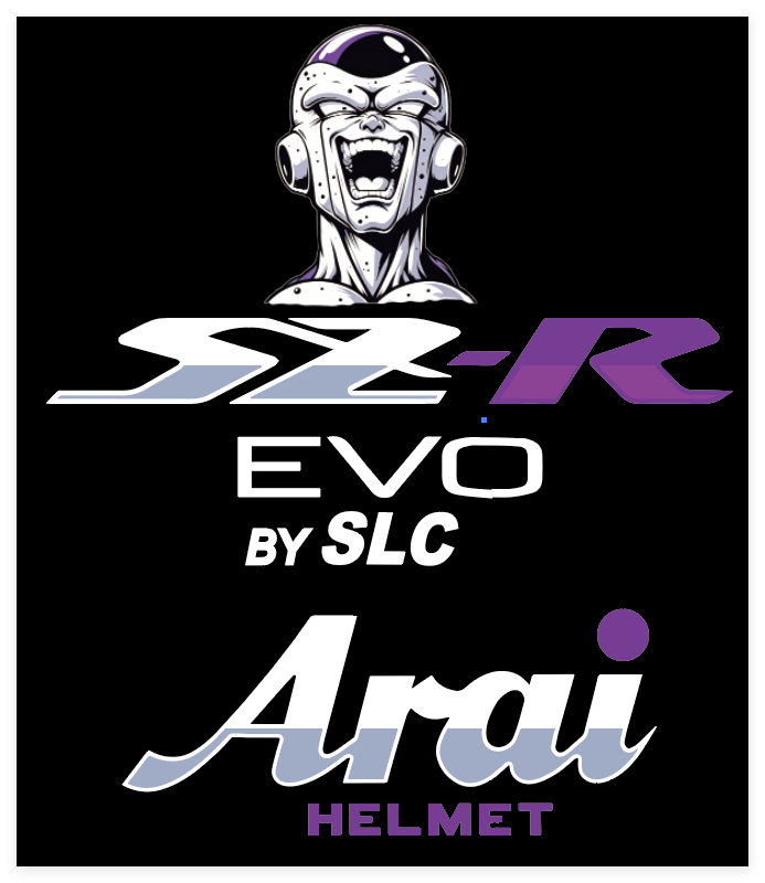 Stickers ARAI SZR EVO Deco freezer (avant/arrière)