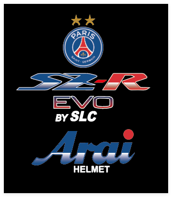 Stickers ARAI SZR EVO Deco PSG (avant/arrière)