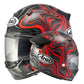 Casque ARAI QUANTIC Swirl - rouge et blanc