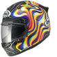 Casque ARAI QUANTIC Swirl - rouge et blanc