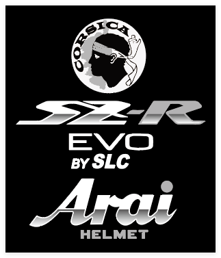 Stickers ARAI SZR EVO corse (avant/arrière)