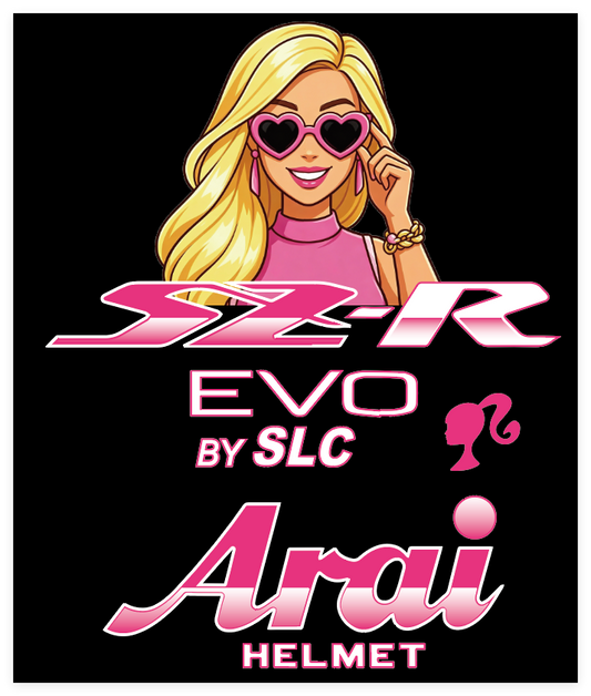 Stickers ARAI SZR EVO Deco BARBIE  (avant/arrière)