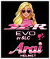 Stickers ARAI SZR EVO Deco BARBIE  (avant/arrière)