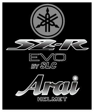 Stickers ARAI SZR EVO Deco yamaha (avant/arrière)