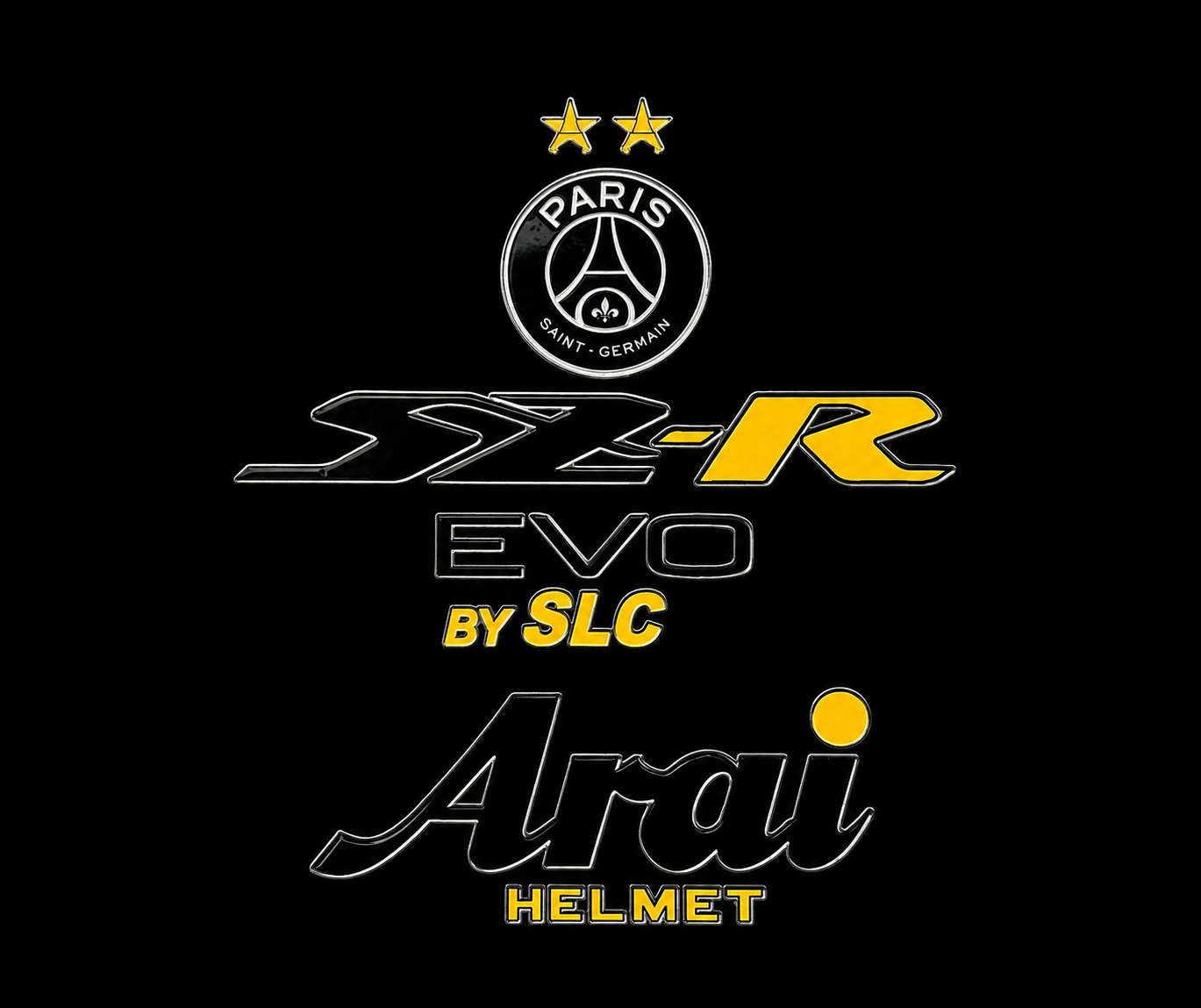 Stickers ARAI SZR EVO Deco PSG (avant/arrière)