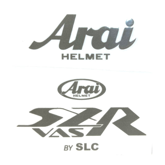 Stickers ARAI SZR VAS couleur gris (avant/arrière)