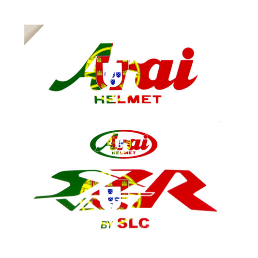 Stickers ARAI SZR VAS Flag Portugal (avant/arrière)