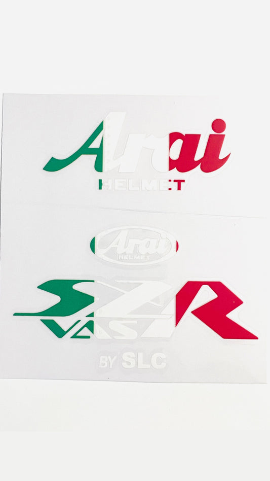 Stickers ARAI SZR VAS Flag Italie (avant/arrière)