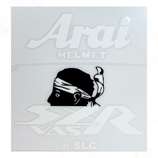 Stickers ARAI SZR VAS Flag corse (avant/arrière)