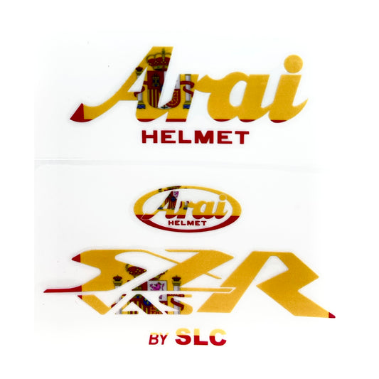 Stickers ARAI SZR VAS Flag Espagne (avant/arrière)